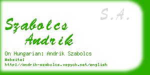 szabolcs andrik business card